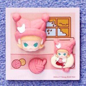 Authentic POP BEAN Fluffy & Cozy- Charm & Strap - UNOPENED - MOLLY Snug Knit Hat
